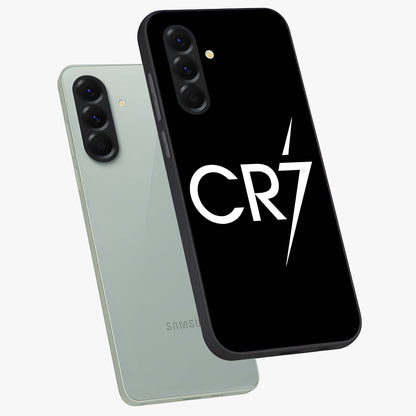 Cr7 Elite Strike Glass Case displayed in angled mockup highlighting powerful sports graphic with bold athletic theme.