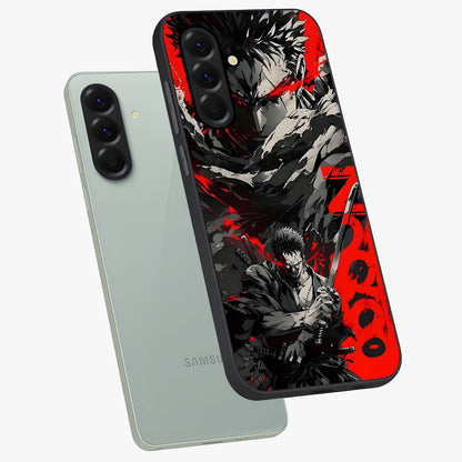 Demon Sword Resolve Glass Case displayed in angled mockup highlighting powerful demon sword illustration with dark fantasy aesthetic.