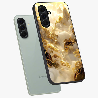 Gates Of Illumination Glass Case displayed in angled mockup highlighting radiant portal inspired design with fantasy aesthetic.
