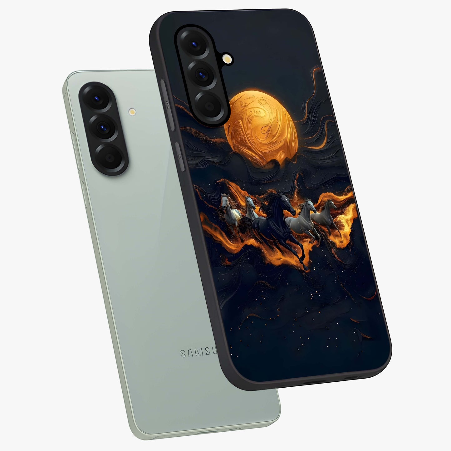 Golden Royal Heritage Glass Case displayed in angled mockup highlighting luxurious heritage design with golden aesthetic style.