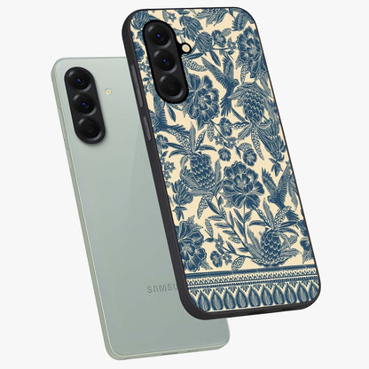 Heirloom Wild Bloom Glass Case displayed in angled mockup highlighting botanical bloom design with classic aesthetic style.