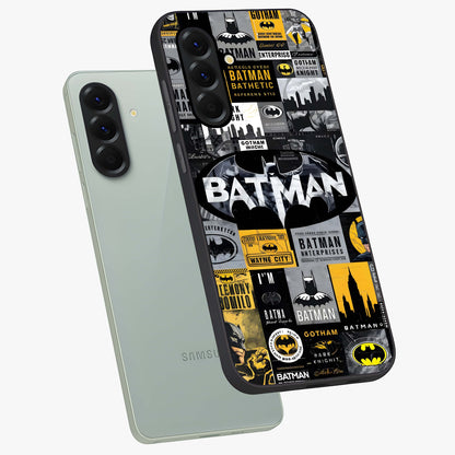 Knight Gotham Rise Glass Case displayed in angled mockup highlighting powerful knight silhouette design with dramatic aesthetic.