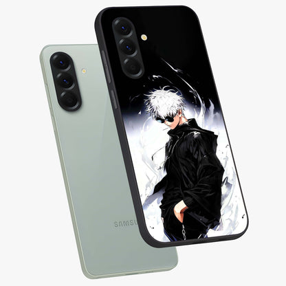 Limitless Shadow King Glass Case displayed in angled mockup highlighting dramatic dark hero design with intense aesthetic.
