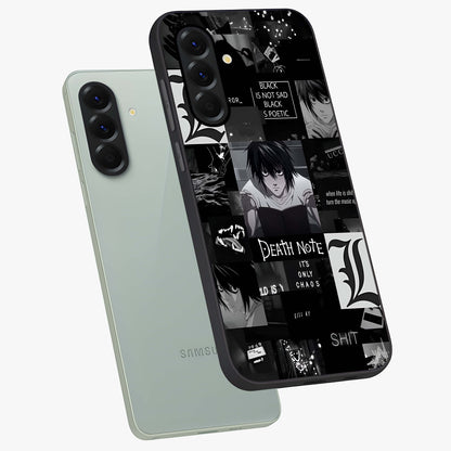 Midnight Chaos Mind Glass Case displayed in angled mockup highlighting chaotic artistic design with dramatic midnight aesthetic.