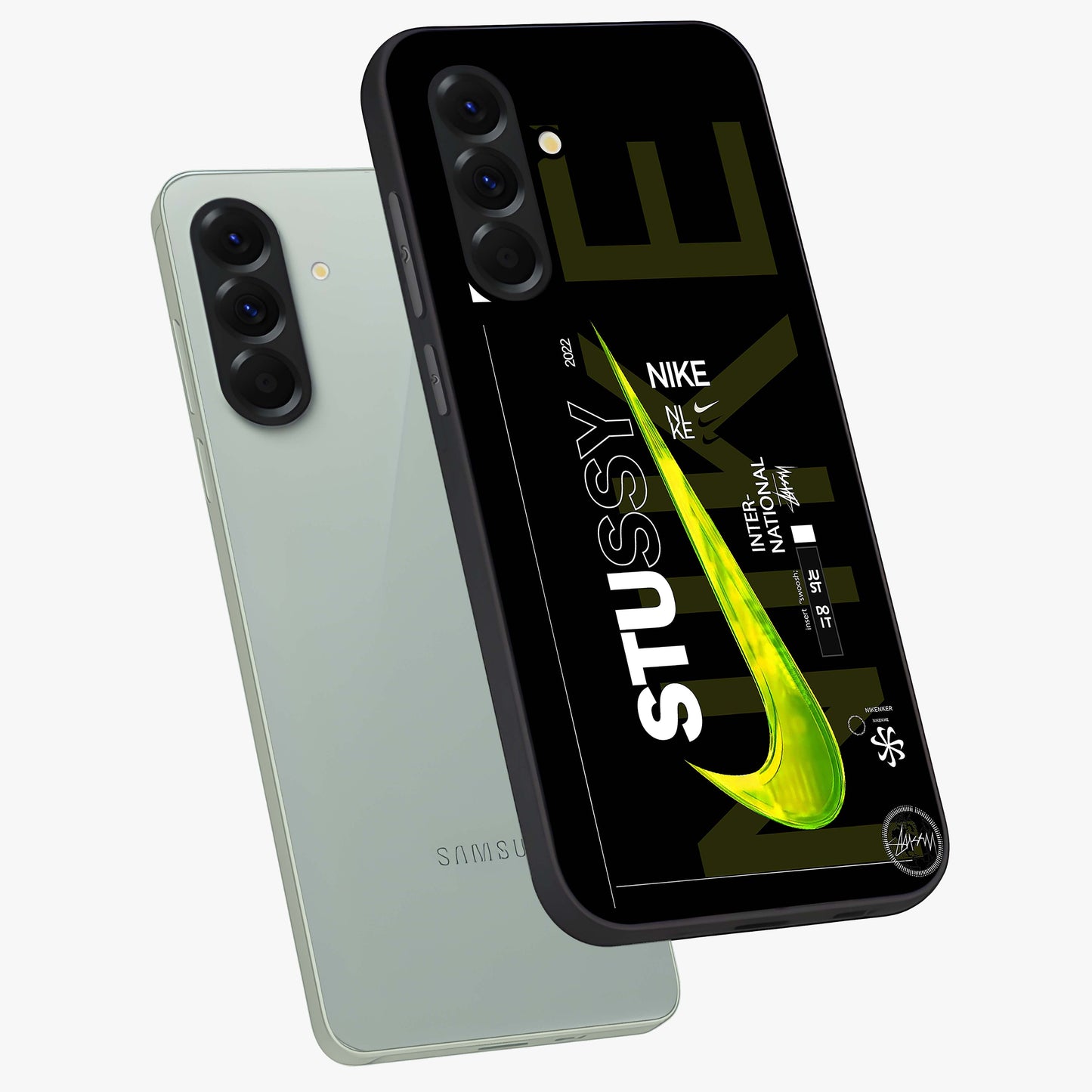 Neon Street Edition Glass Case displayed in angled mockup highlighting vibrant urban design with bold street aesthetic.