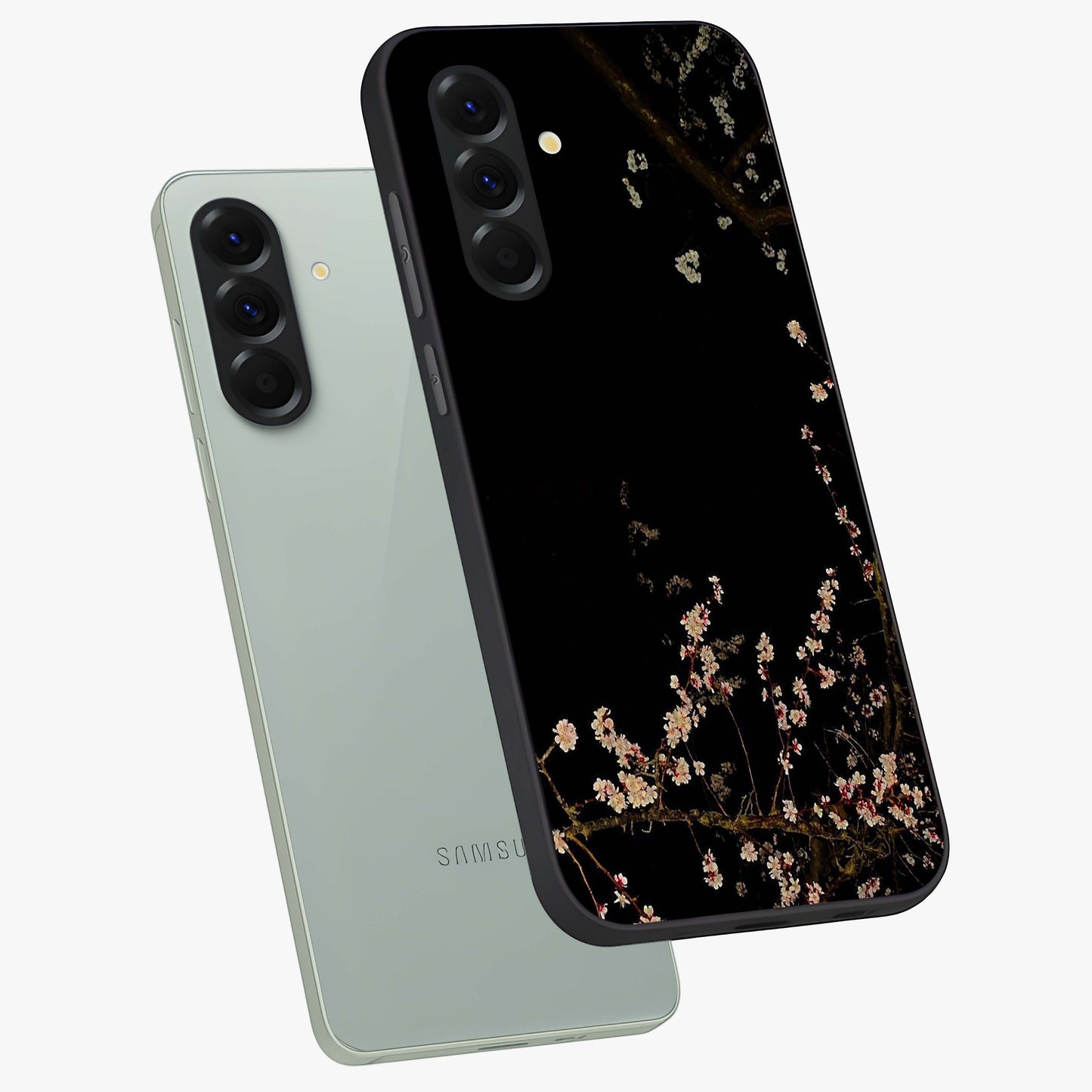 Petal Moon Light With Custom Name Glass Case displayed in angled mockup highlighting delicate petal design with custom name feature.