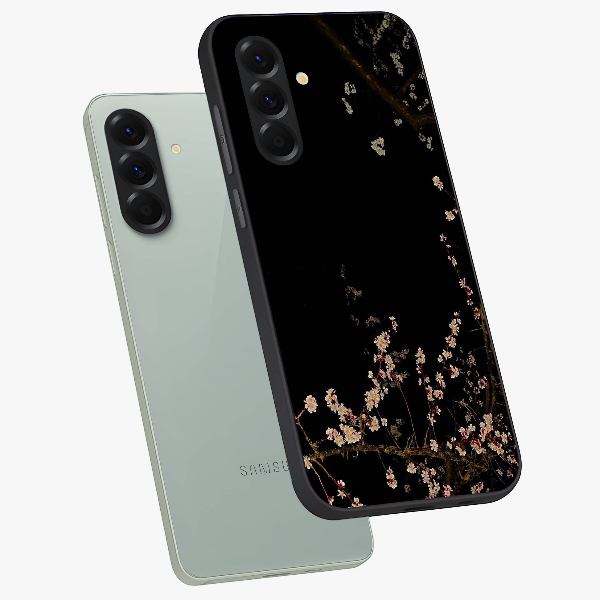 Petal Moon Light With Custom Name Glass Case displayed in angled mockup highlighting delicate petal design with custom name feature.