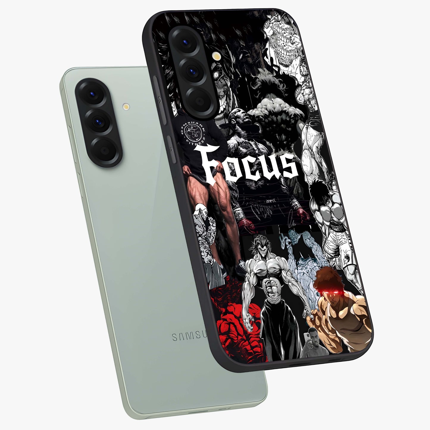 Relentless Power Focus Glass Case displayed in angled mockup highlighting bold statement design with modern aesthetic style.