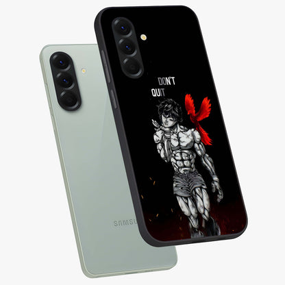 Rise Beyond Limits Glass Case displayed in angled mockup highlighting inspiring message design with modern aesthetic style.