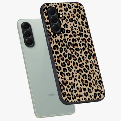 Savage Chic Pattern Glass Case displayed in angled mockup highlighting bold fashion inspired design with chic aesthetic.