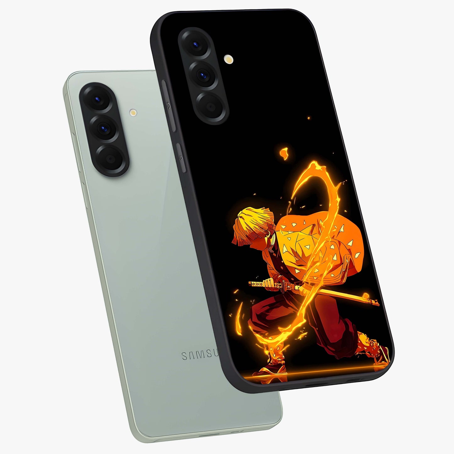 Thunder Flame Execution Glass Case displayed in angled mockup highlighting dramatic fire themed design with intense fantasy aesthetic.