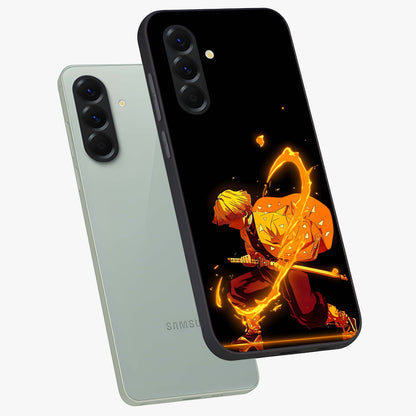 Thunder Flame Execution Glass Case displayed in angled mockup highlighting dramatic fire themed design with intense fantasy aesthetic.