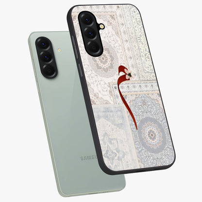 White Aesthetic Bow Glass Case displayed in angled mockup highlighting clean bow design with soft aesthetic style.