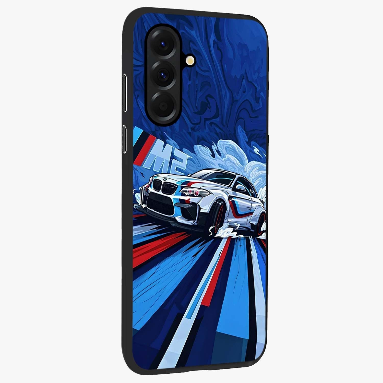 Drift Power Rush Glass Case upright view showcasing high speed racing artwork with bold automotive theme.