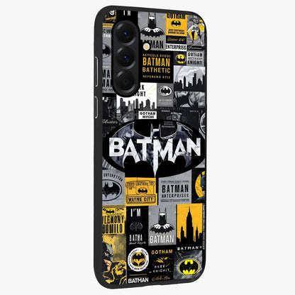 Knight Gotham Rise Glass Case upright view showcasing bold vigilante themed artwork with gothic city vibe.