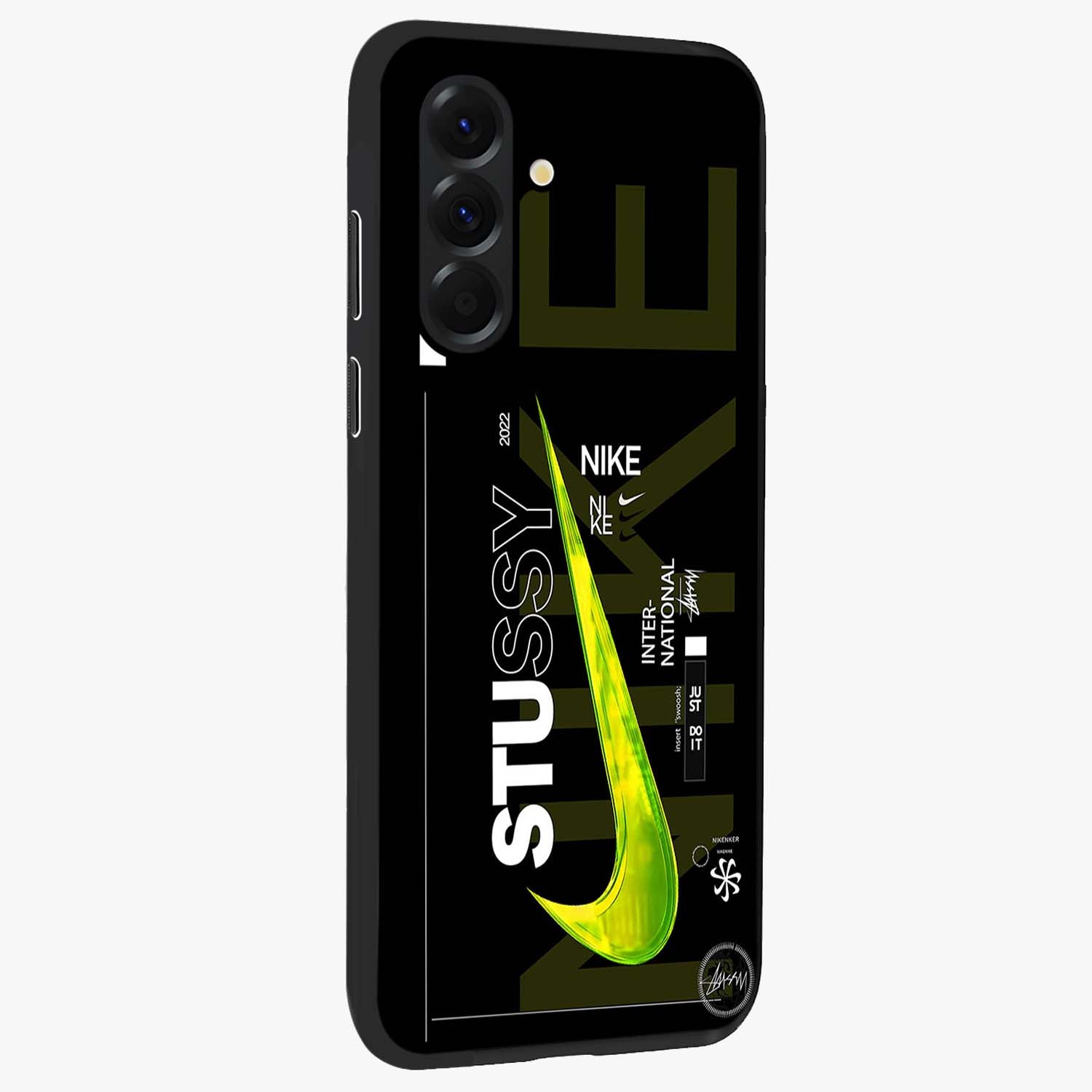 Neon Street Edition Glass Case upright view showcasing colorful neon artwork with modern street culture theme.