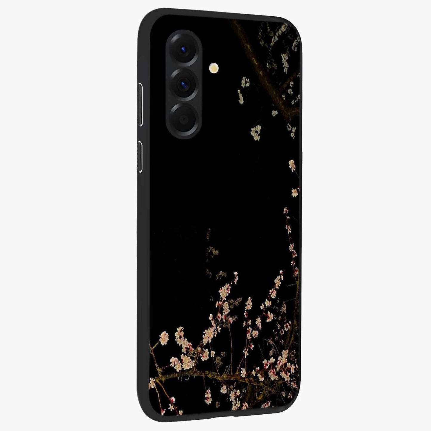 Petal Moon Light With Custom Name Glass Case upright view showcasing elegant floral moon artwork with personalized aesthetic.