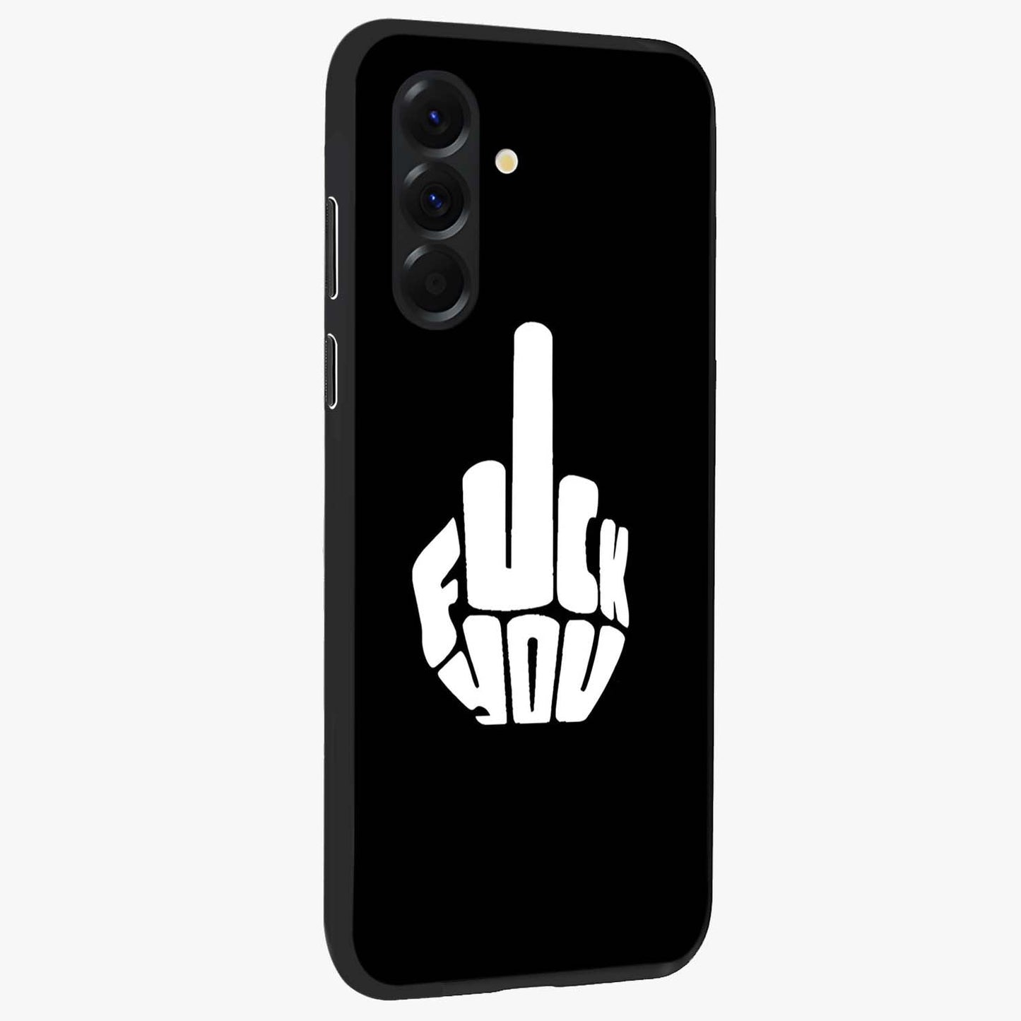 Rebel Mode On Glass Case upright view showcasing striking statement artwork with bold rebellious theme.