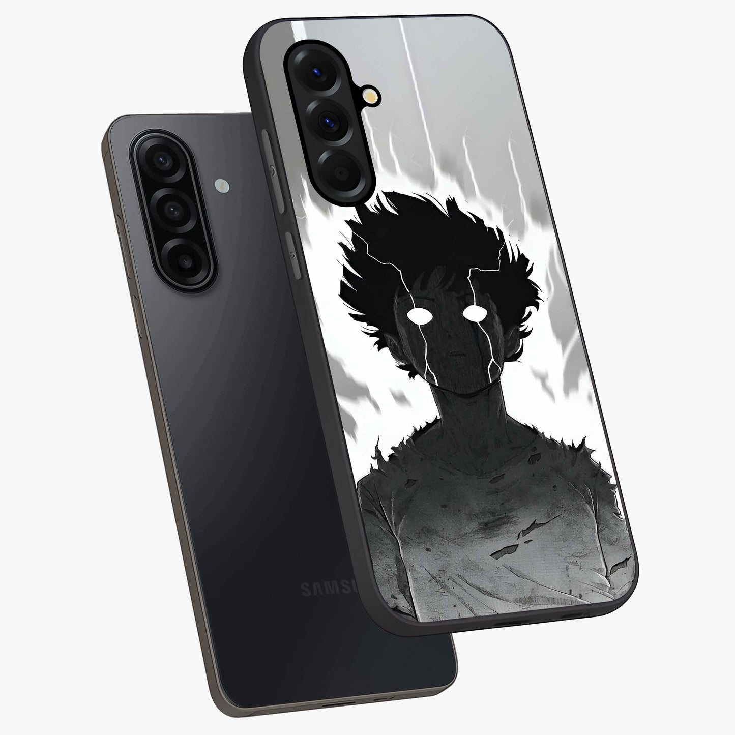 Awakened Inner Rage Glass Case displayed in angled mockup highlighting powerful graphic design and bold artistic theme.