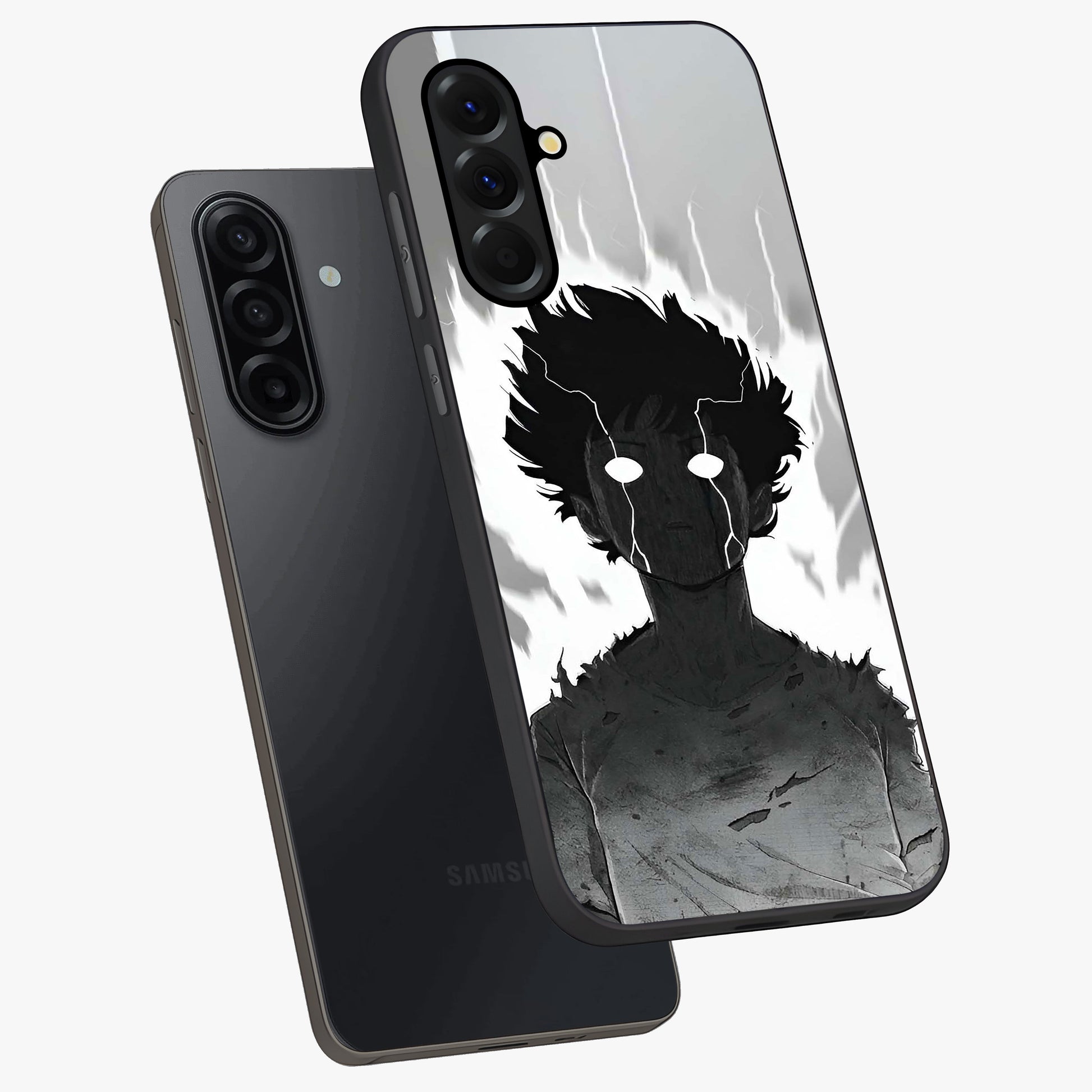 Awakened Inner Rage Glass Case displayed in angled mockup highlighting powerful graphic design and bold artistic theme.