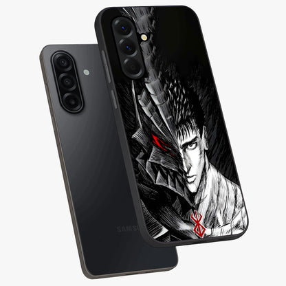Berserker Blood Oath Glass Case displayed in angled mockup highlighting dark fantasy graphic design and powerful theme.