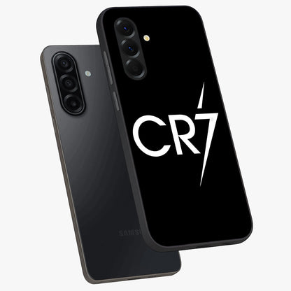 Cr7 Elite Strike Glass Case displayed in angled mockup highlighting powerful sports graphic with bold athletic theme.