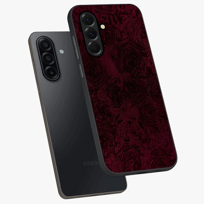 Crimson Fade Flow Glass Case displayed in angled mockup highlighting smooth gradient design with modern aesthetic style.