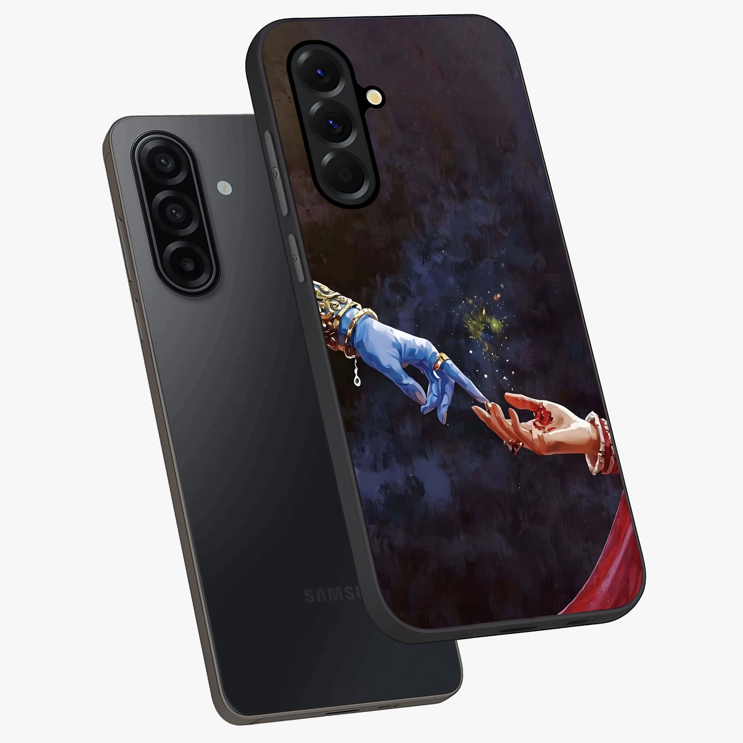 Divine Touch Eternal Glass Case displayed in angled mockup highlighting elegant divine inspired design with calm aesthetic style.