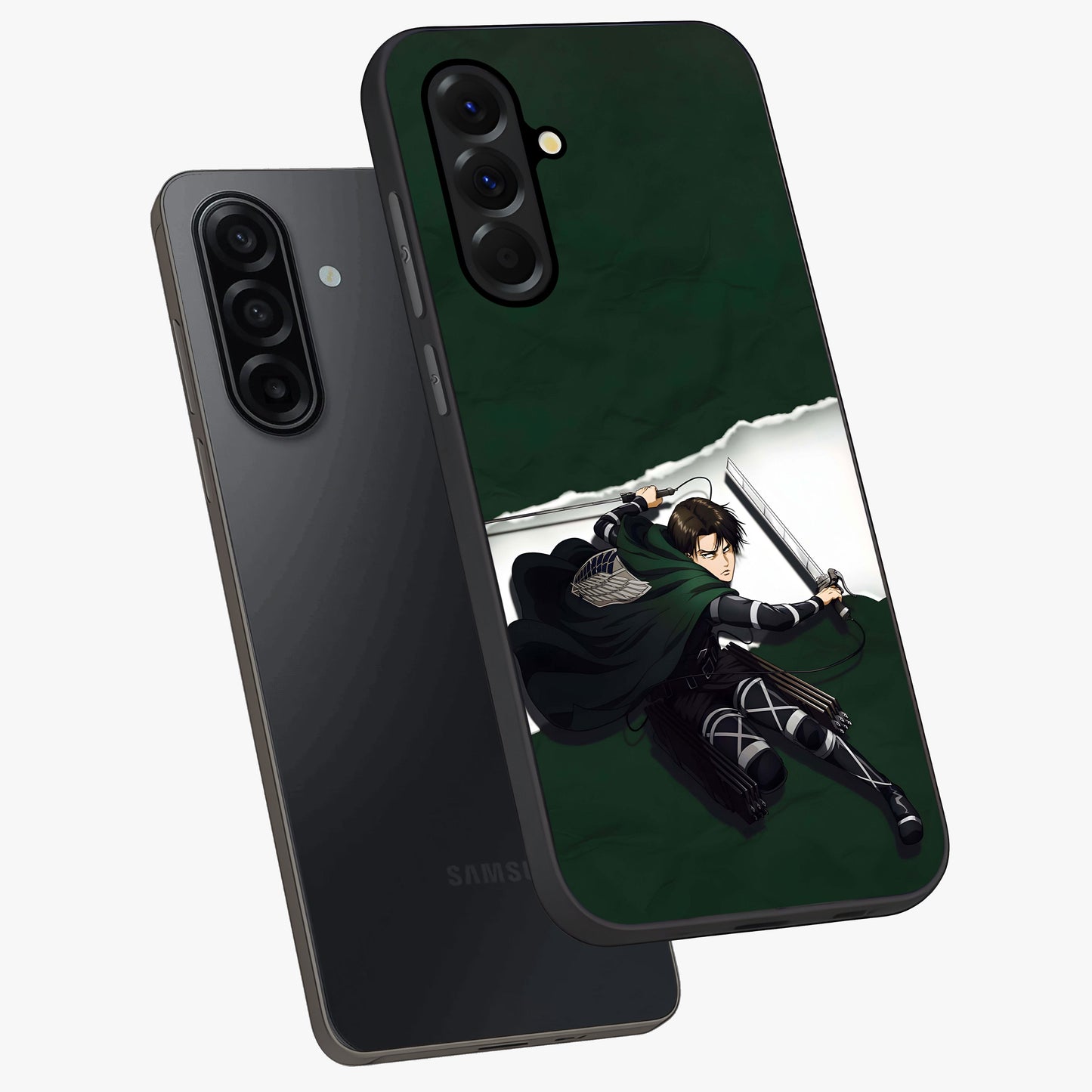 Emerald War Vanguard Glass Case displayed in angled mockup highlighting intense battle inspired design with emerald tone aesthetic.