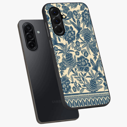 Heirloom Wild Bloom Glass Case displayed in angled mockup highlighting botanical bloom design with classic aesthetic style.