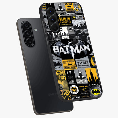 Knight Gotham Rise Glass Case displayed in angled mockup highlighting powerful knight silhouette design with dramatic aesthetic.