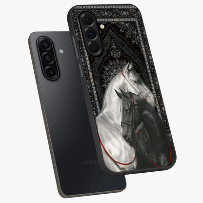 Majestic Ride Legacy Glass Case displayed in angled mockup highlighting sleek vehicle design with bold racing aesthetic.