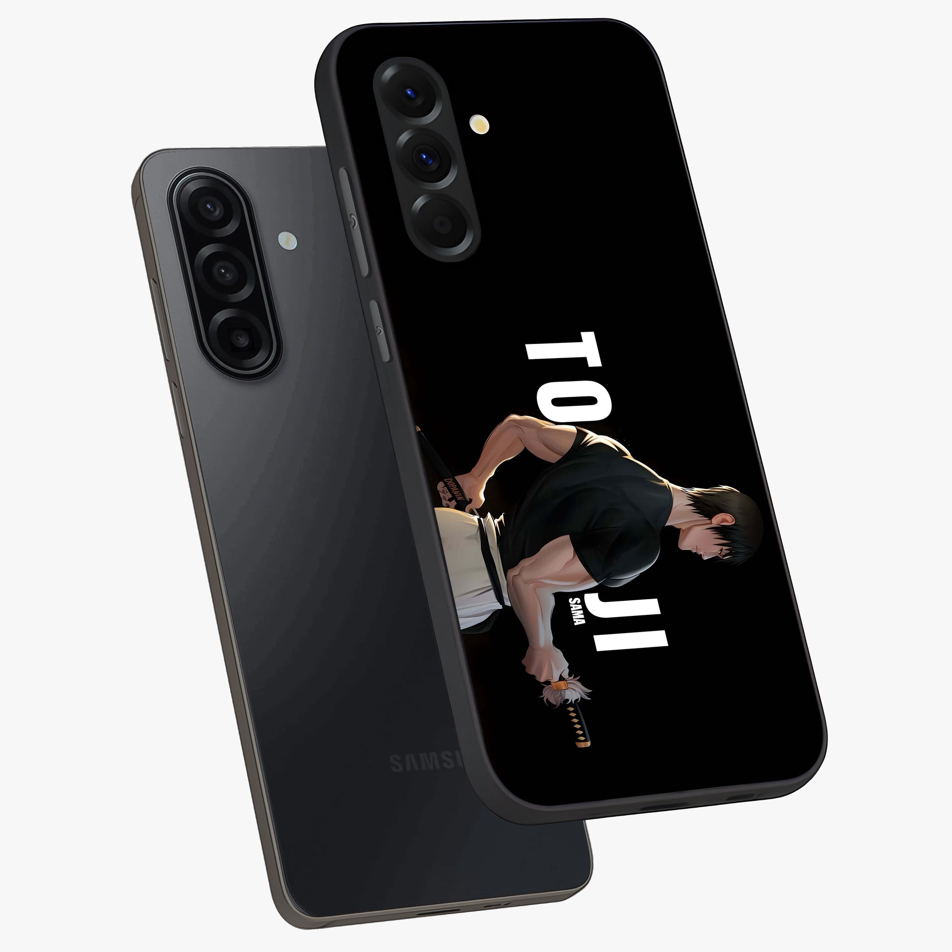 Midnight Blade Resolve Glass Case displayed in angled mockup highlighting powerful blade illustration with dramatic dark aesthetic.