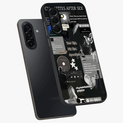 Midnight Love Echo Glass Case displayed in angled mockup highlighting elegant love inspired design with deep aesthetic style.