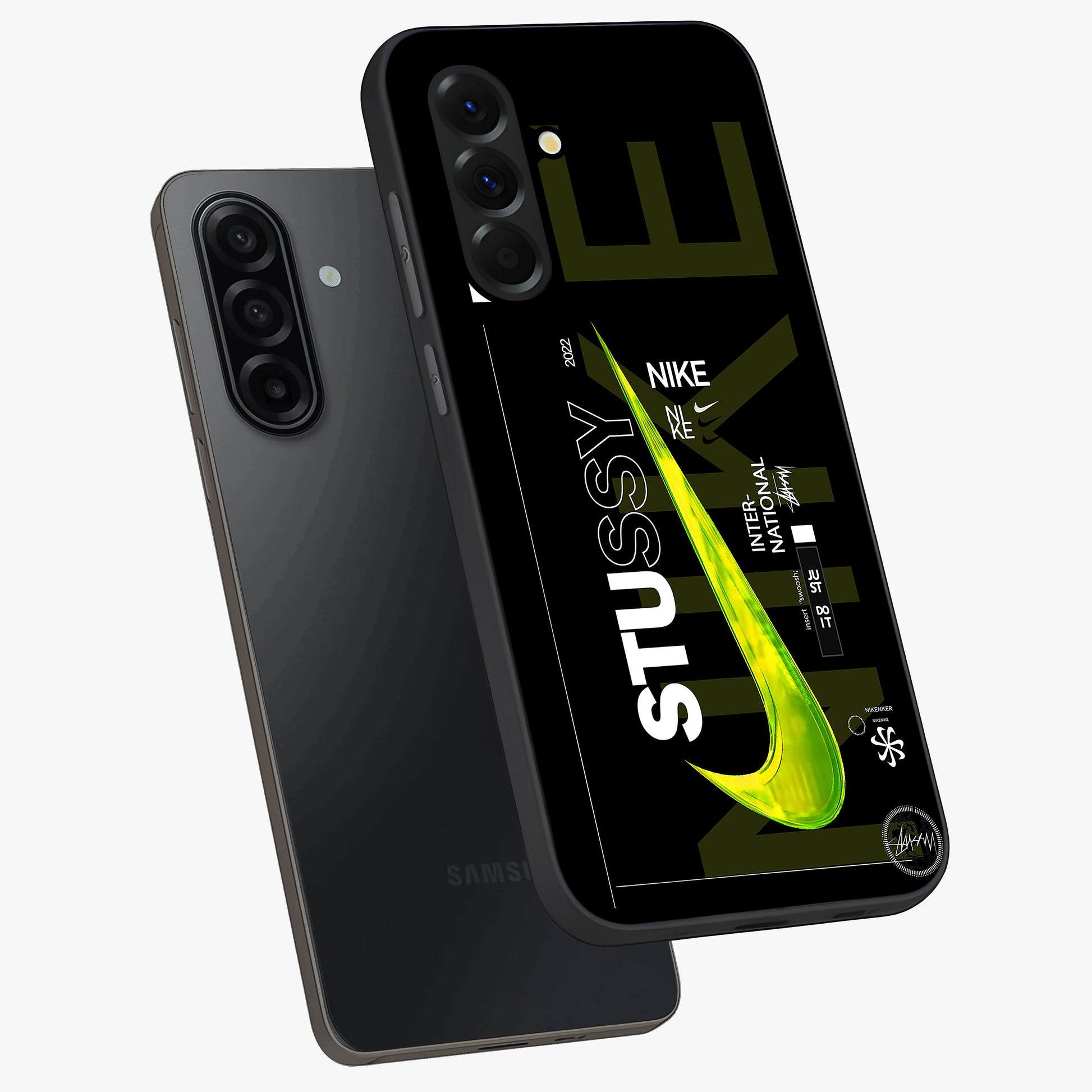 Neon Street Edition Glass Case displayed in angled mockup highlighting vibrant urban design with bold street aesthetic.