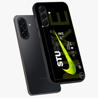 Neon Street Edition Glass Case displayed in angled mockup highlighting vibrant urban design with bold street aesthetic.