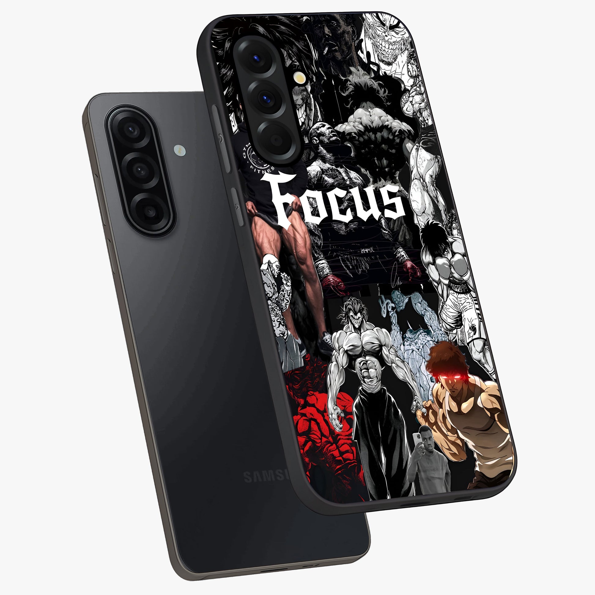 Relentless Power Focus Glass Case displayed in angled mockup highlighting bold statement design with modern aesthetic style.