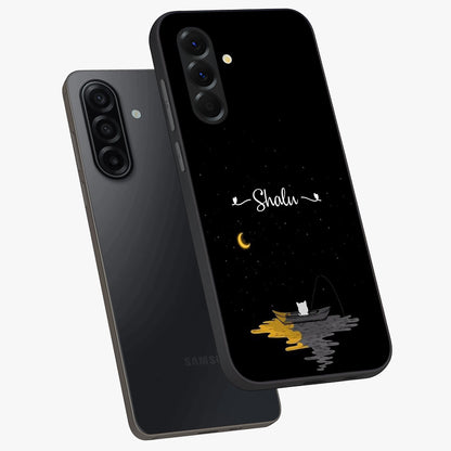 Silent Night Row Glass Case displayed in angled mockup highlighting peaceful evening design with dreamy night aesthetic.