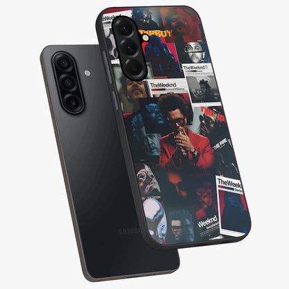 The Weeknd Glass Case displayed in angled mockup highlighting stylish pop culture inspired design with modern aesthetic.