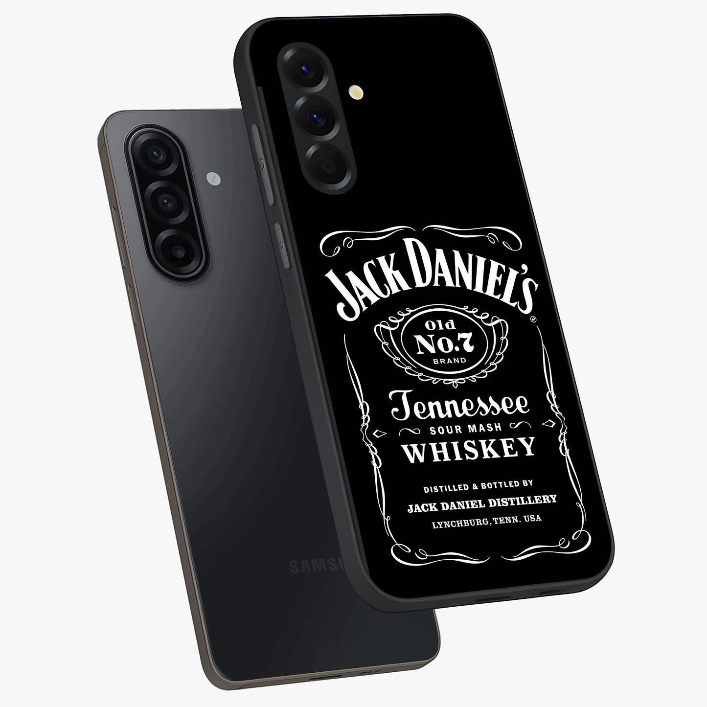 Vintage Whiskey Heritage Glass Case displayed in angled mockup highlighting retro beverage themed design with heritage aesthetic.