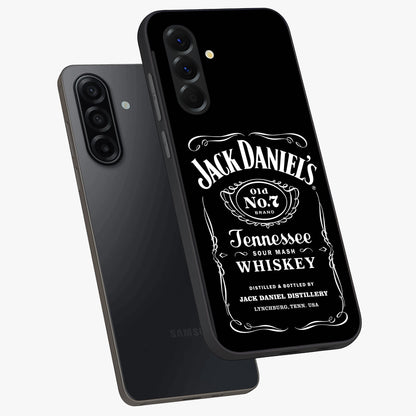Vintage Whiskey Heritage Glass Case displayed in angled mockup highlighting retro beverage themed design with heritage aesthetic.