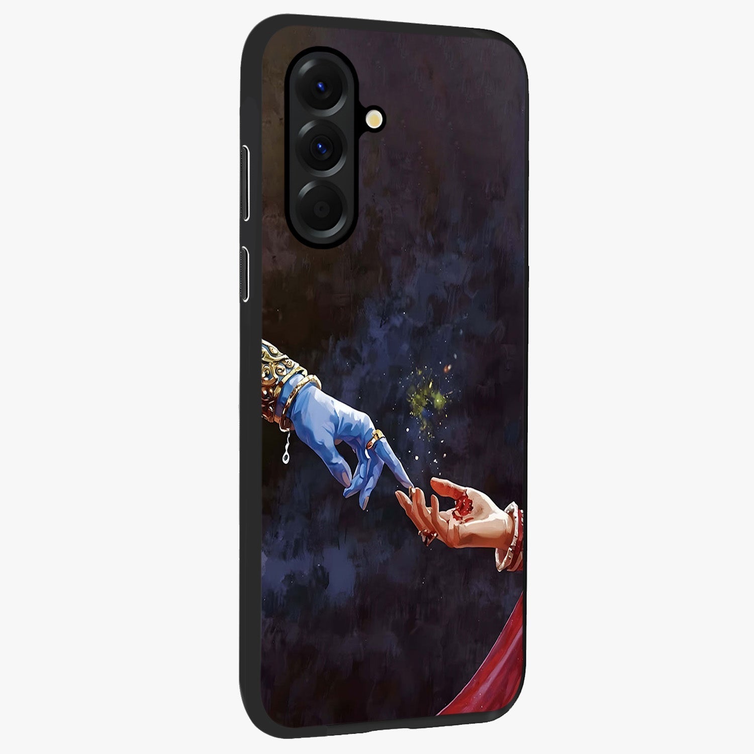 Divine Touch Eternal Glass Case upright view showcasing peaceful spiritual artwork with eternal divine theme.