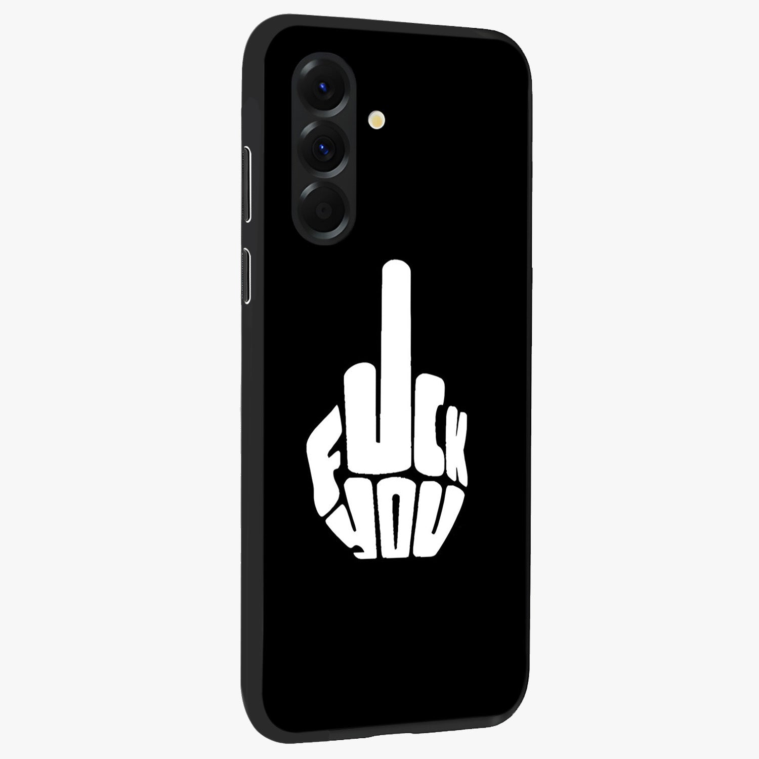 Rebel Mode On Glass Case upright view showcasing striking statement artwork with bold rebellious theme.