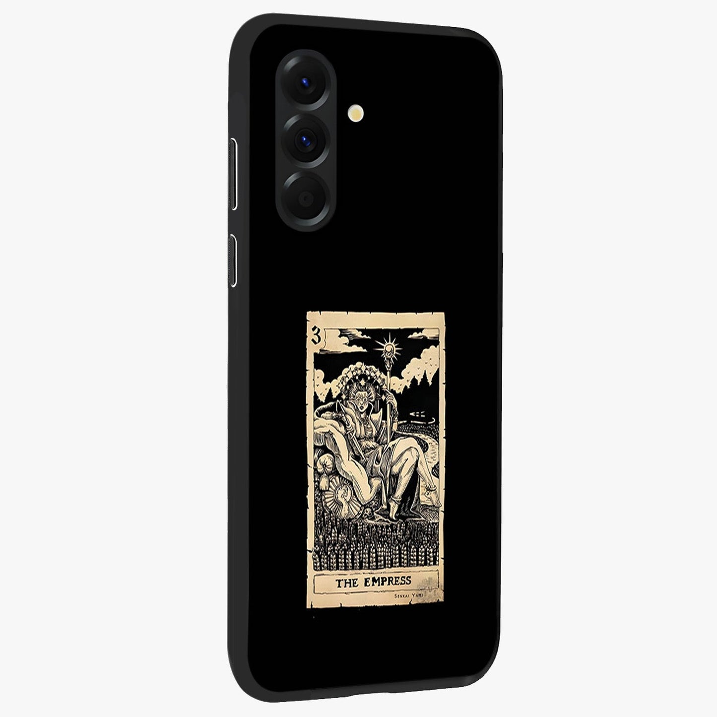 The Empress Glass Case upright view showcasing powerful empress themed artwork with luxurious artistic theme.