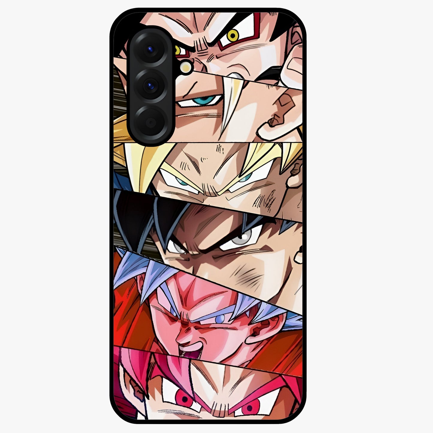 Anime Character Glass Case showing flat back view with vibrant anime artwork and glossy glass finish.