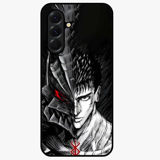 Berserker Blood Oath Glass Case showing flat back view with fierce warrior inspired artwork and glossy glass finish.