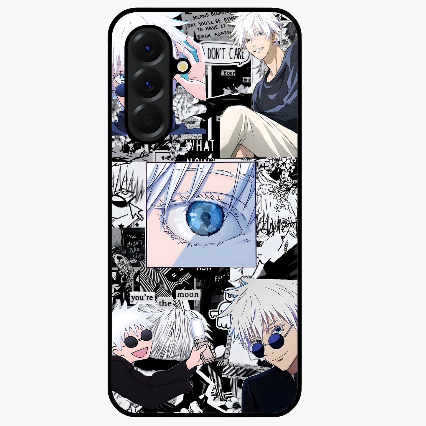 Infinity Sorcerer Chaos Glass Case showing flat back view with mystical sorcerer themed artwork and glossy glass finish.