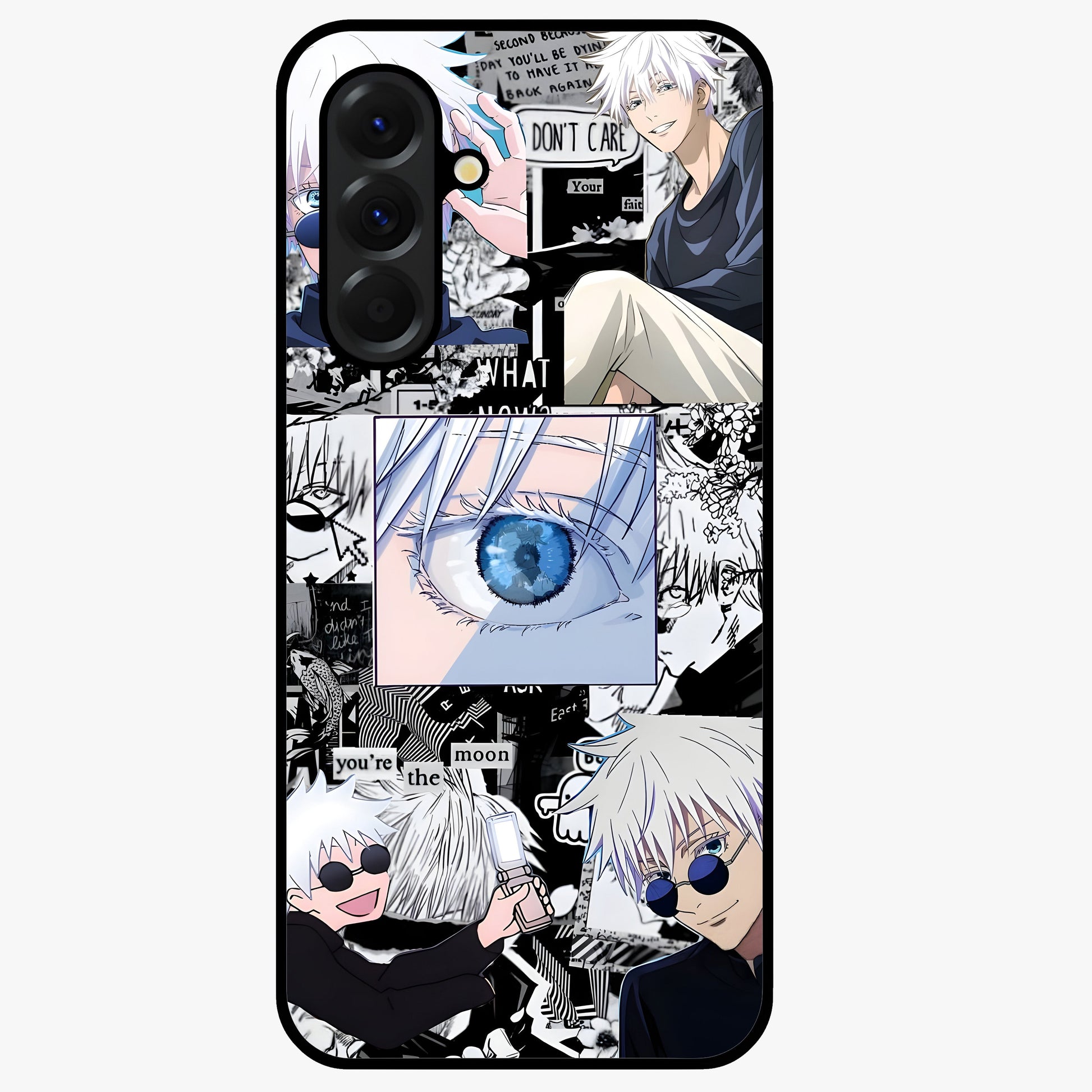 Infinity Sorcerer Chaos Glass Case showing flat back view with mystical sorcerer themed artwork and glossy glass finish.