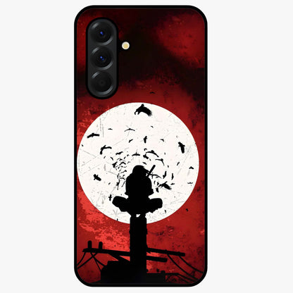 Itachi Limited Edition Naruto Anime Glass Case showing flat back view with iconic anime character artwork and glossy glass finish.