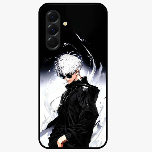 Limitless Shadow King Glass Case showing flat back view with powerful shadow warrior artwork and glossy glass finish.